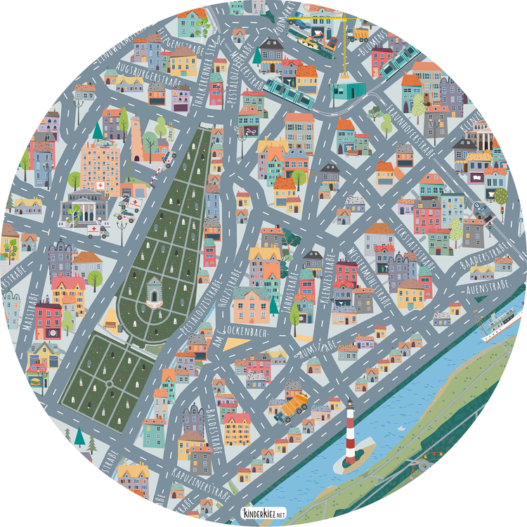 München Glockenbachviertel Spielteppich
