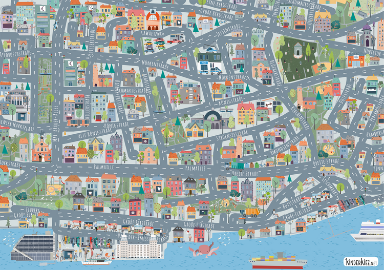 Hamburg Altona Altstadt Spielteppich