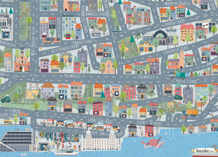 Hamburg Altona Altstadt Spielteppich