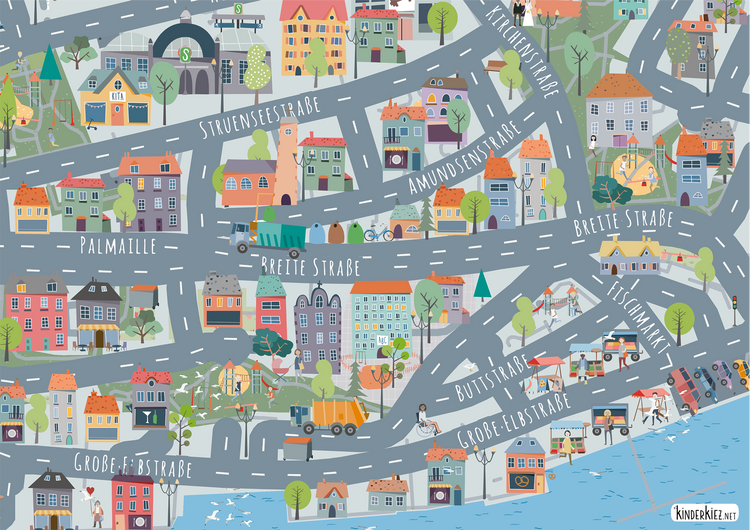 Hamburg Altona Altstadt Spielteppich